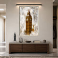 Golden Big Ben with silver frame
