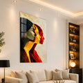 Artronauts Glass Print Three Faces Glass Wall Art