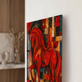 Artronauts Glass Print Scarlet Mosaic Horse Glass Wall Art