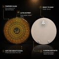 Golden Allah Mandala — tempered glass, ultra HD print, ready to hang