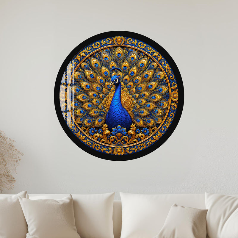 Regal Peacock Splendor with black frame