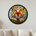 Butterfly Tree Mosaic with black frame