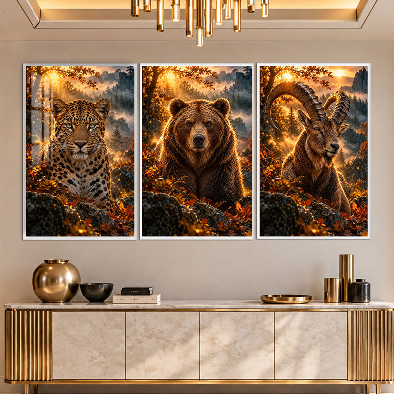 Golden Wilderness with white frame