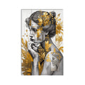 Artronauts Glass Print Golden Botanical Muse Glass Wall Art