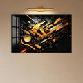 Orange Fragment Burst in a modern room