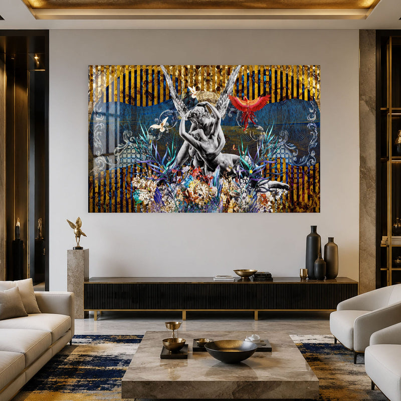 Artronauts Glass Print Winged Lovers Garden Glass Wall Art