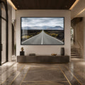 Artronauts Glass Print 18x12 cm | 7.1"x4.7" / Black Road Through Lava Glass Wall Art