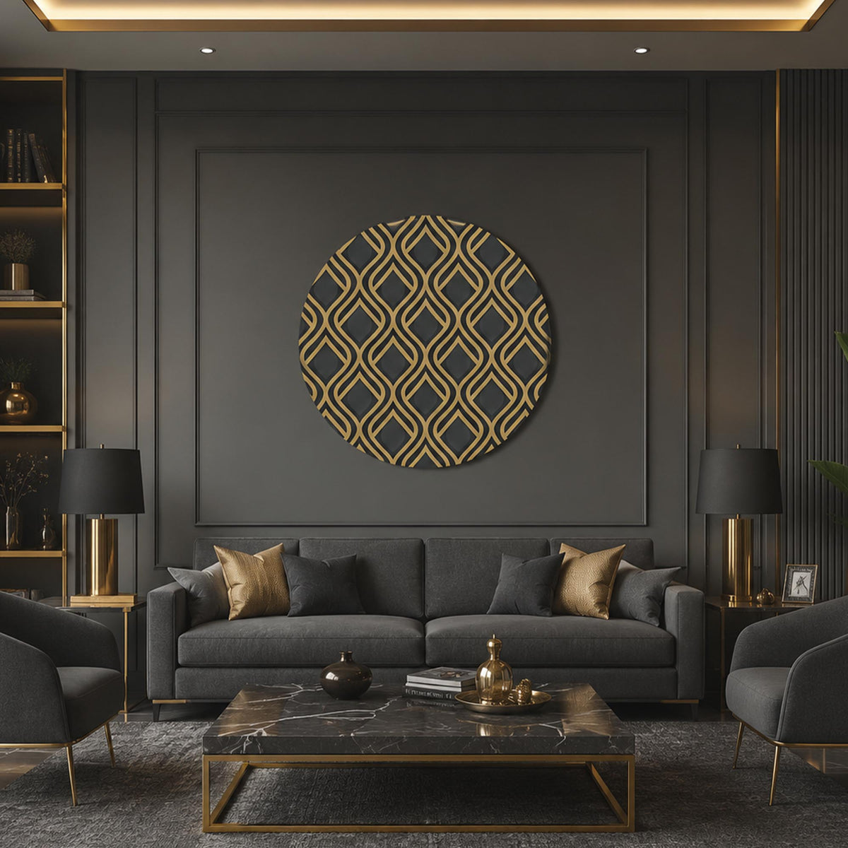 Golden Rhythm in a modern room
