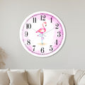 Watercolour Pink Flamingo with white frame
