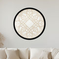 Gothic Cross And Dove Roundel with black frame