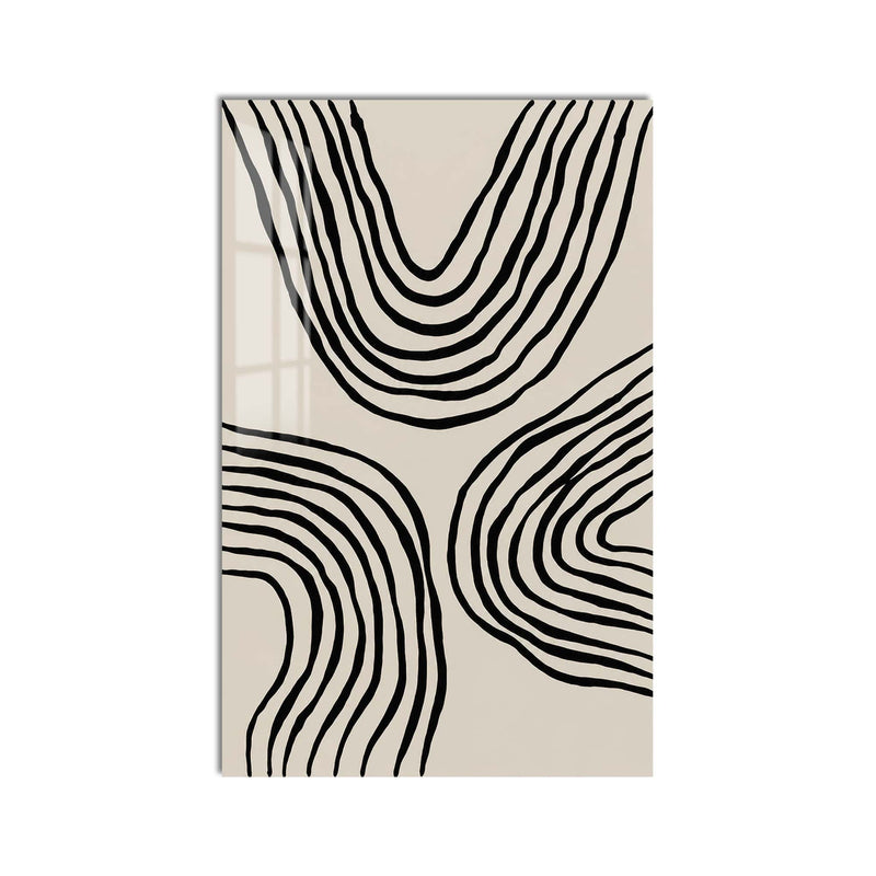 Artronauts Glass Print Flowing Contours Glass Wall Art