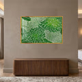 Emerald Lace Blooms with gold frame