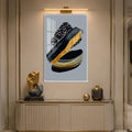 Golden Layered Forms with white frame
