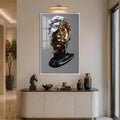 Gilded David with white frame
