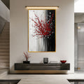 Crimson Rain Blossom with gold frame
