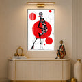Polka Dot Elegance with silver frame