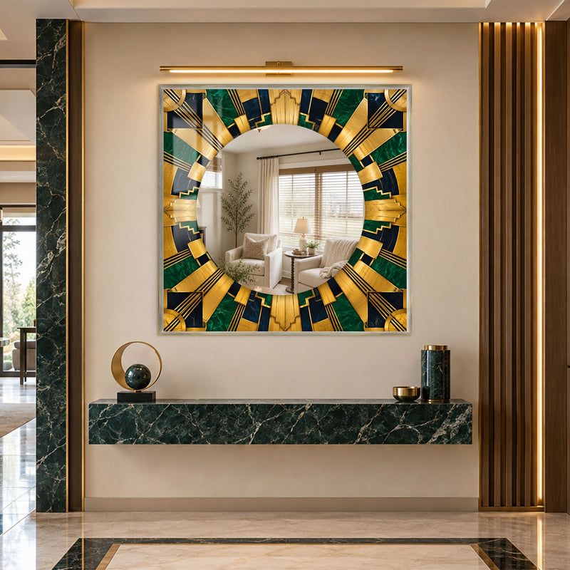 Emerald Deco Radiance with white frame