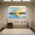 Golden Horizon Reflections with white frame