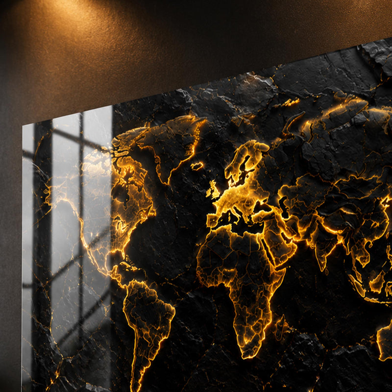 Golden World Map lifestyle view