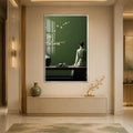 Quiet Tea Meditation with silver frame