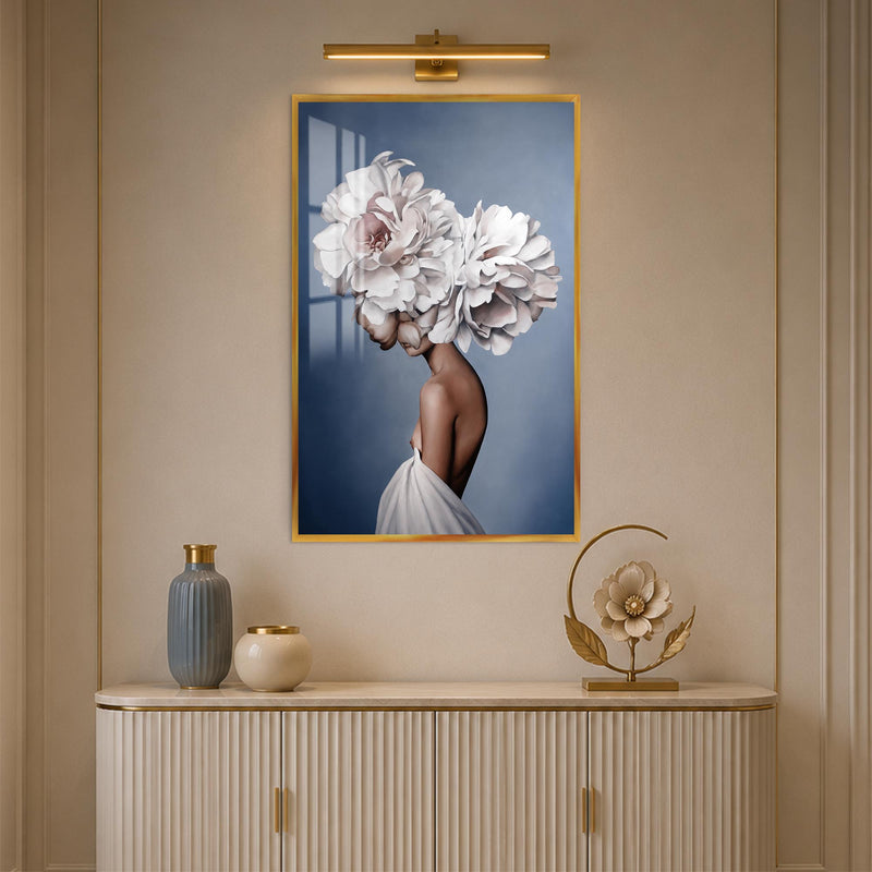 Floral Reverie with gold frame