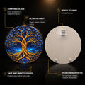 Celestial Golden Tree — tempered glass, ultra HD print, ready to hang
