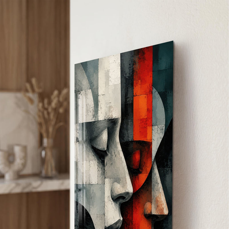 Artronauts Glass Print Faces in Contrast Glass Wall Art
