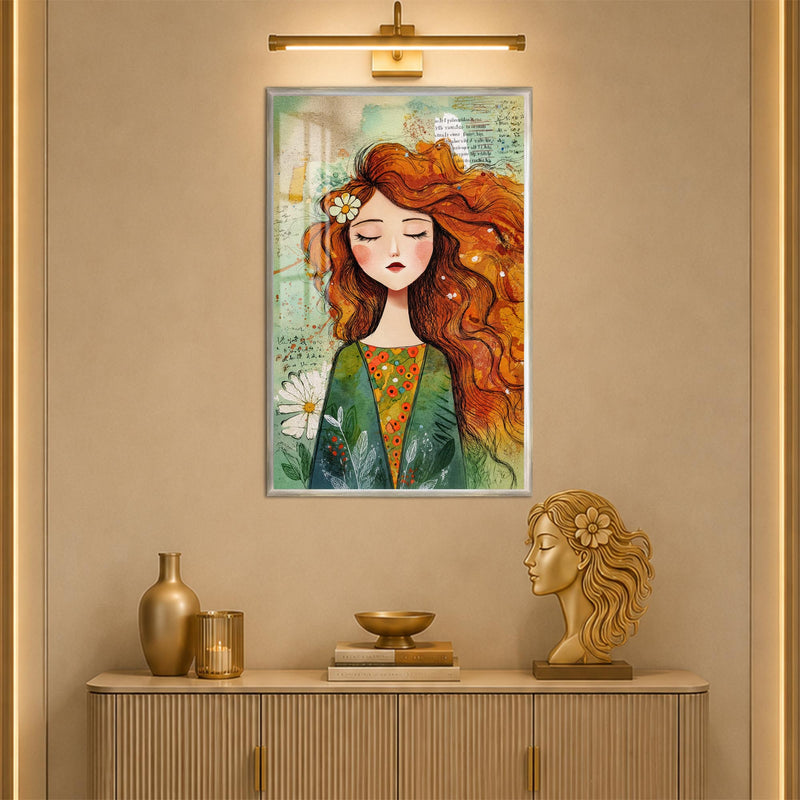 Wildflower Reverie with silver frame