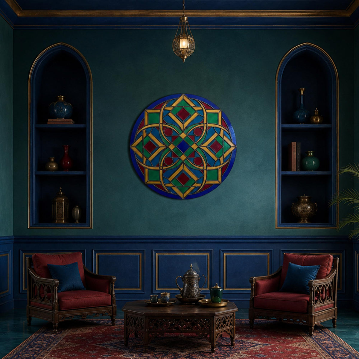 Jewel Knot in a modern room