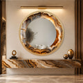 Amber Agate Glow with gold frame