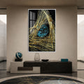 Turquoise Cosmic Core with white frame
