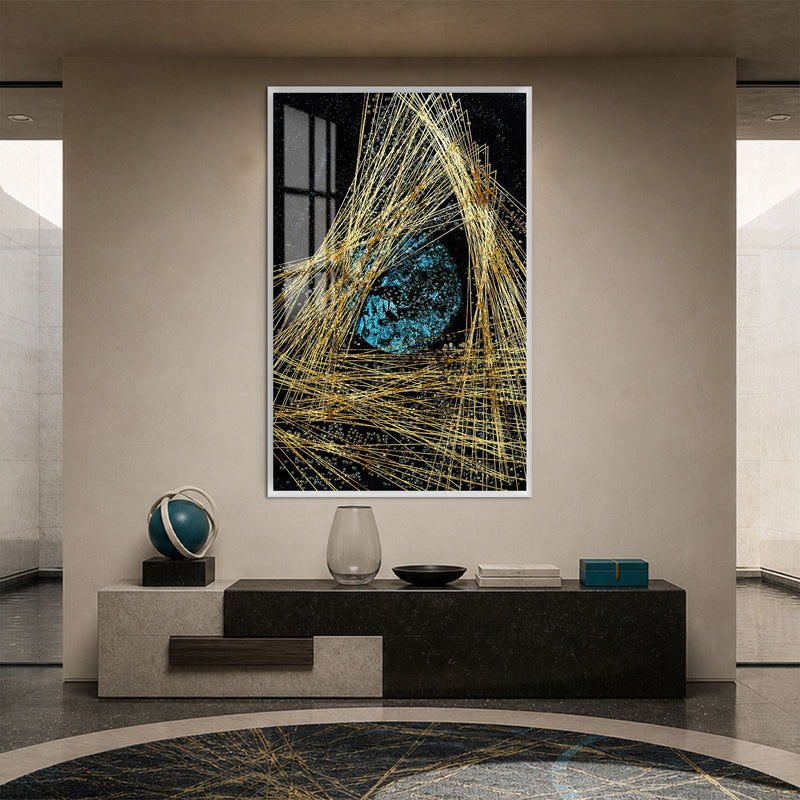 Turquoise Cosmic Core with white frame