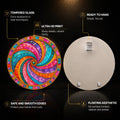 Jeweled Mosaic Spiral — tempered glass, ultra HD print, ready to hang