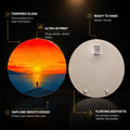 Solitary Sunset Vigil — tempered glass, ultra HD print, ready to hang