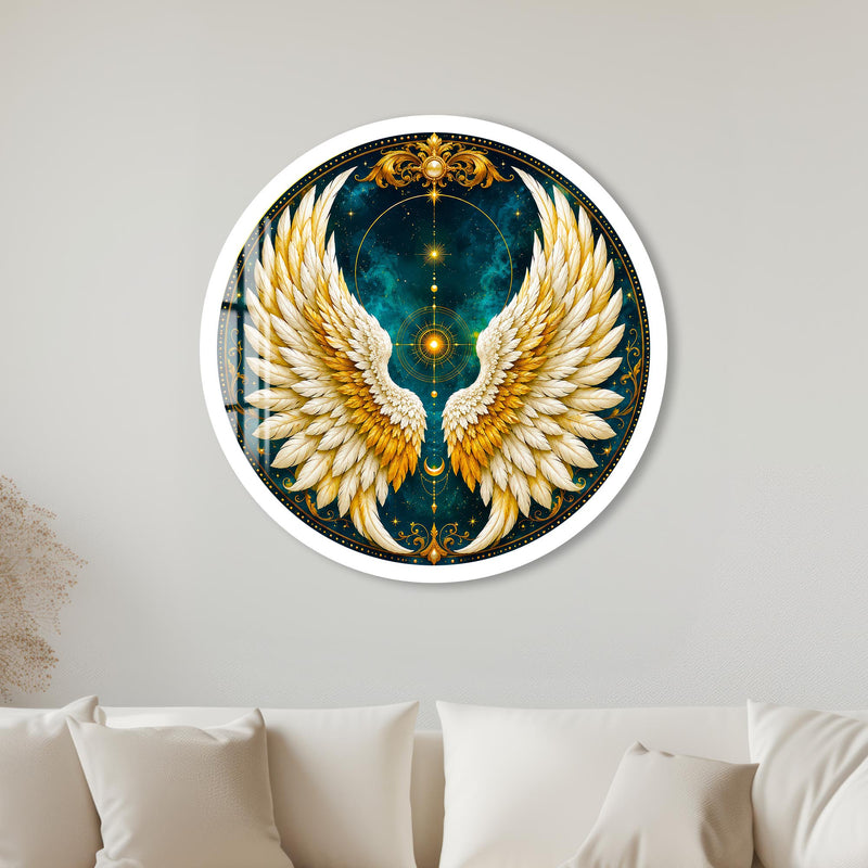 Celestial Angel Wings with white frame
