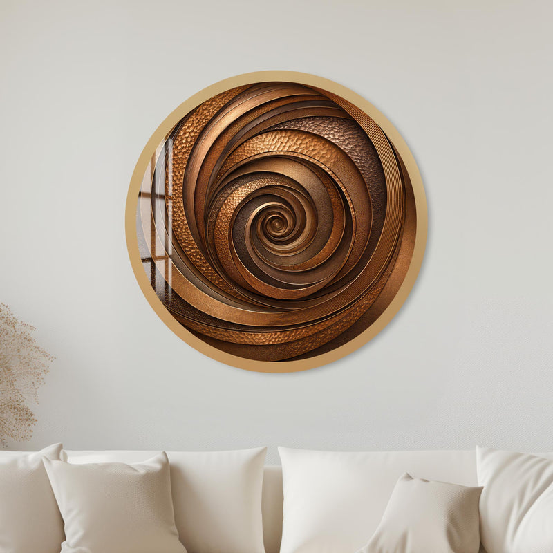 Bronze Spiral with gold frame