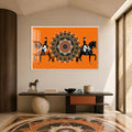 Mandala Equestrian Pair with white frame