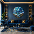 Gilded Ocean Vortex in a modern room