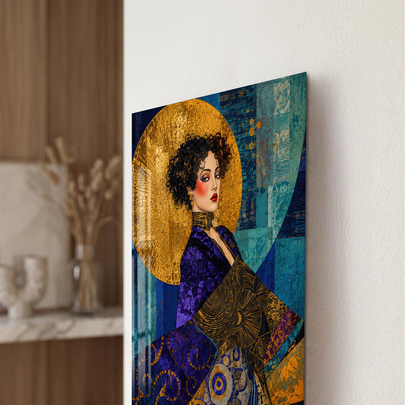 Artronauts Glass Print Golden Muse Glass Wall Art