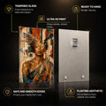Winged Vision — tempered glass, ultra HD print, ready to hang