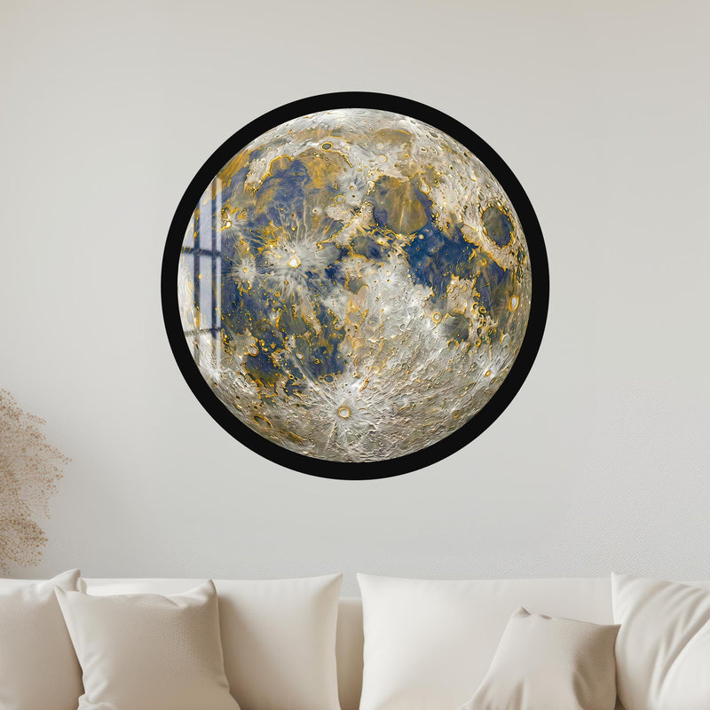 Gilded Moon with gold frame