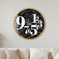 Midnight Marble Numerals with gold frame