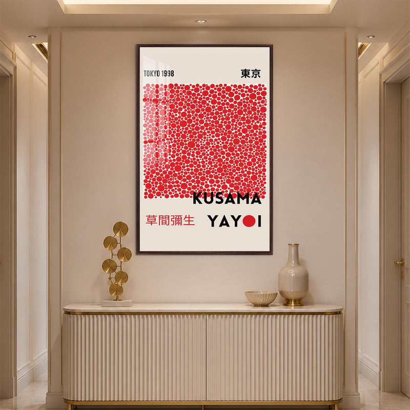 Tokyo Red Dots with walnut frame