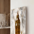 Golden Big Ben close-up angled detail