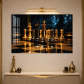Artronauts Glass Print Golden Chess Standoff Glass Wall Art