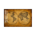 Artronauts Glass Print Antique World Map Glass Wall Art