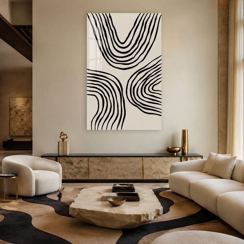 Artronauts Glass Print Flowing Contours Glass Wall Art
