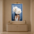 Ivory Bloom Muse with white frame