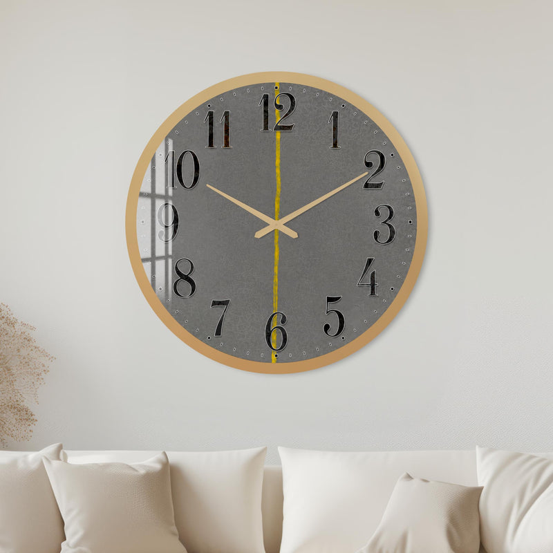 Industrial Yellow Stripe with gold frame