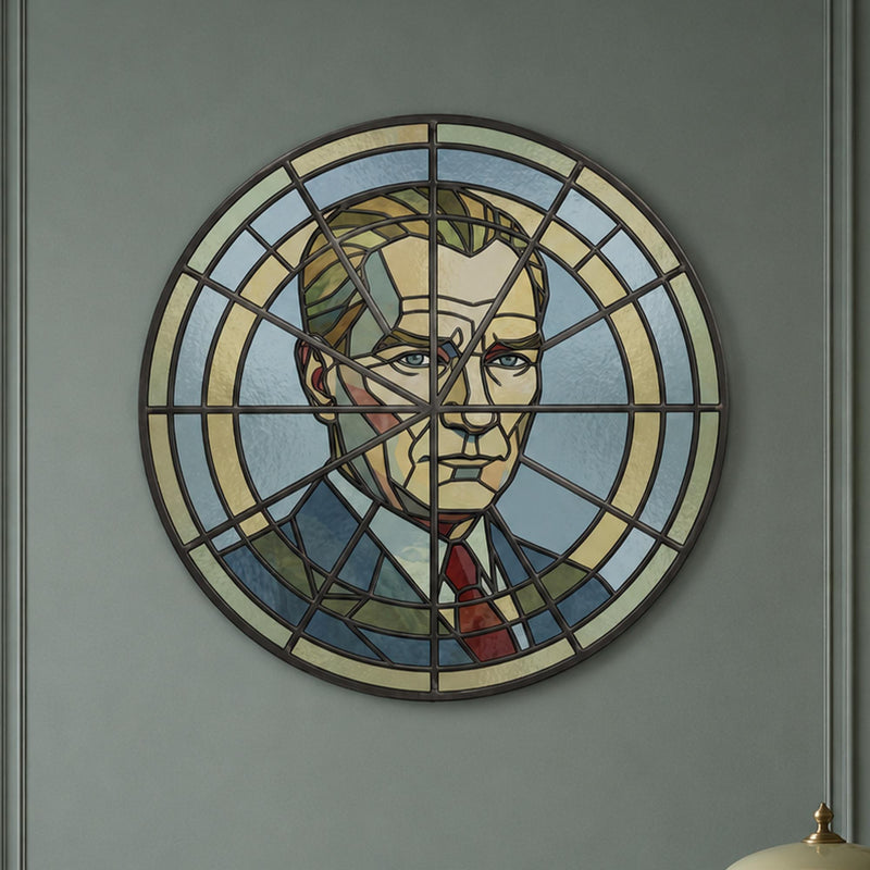 Stained Glass Portrait Medallion lifestyle view